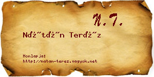 Nátán Teréz névjegykártya