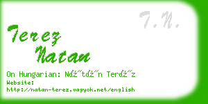 terez natan business card